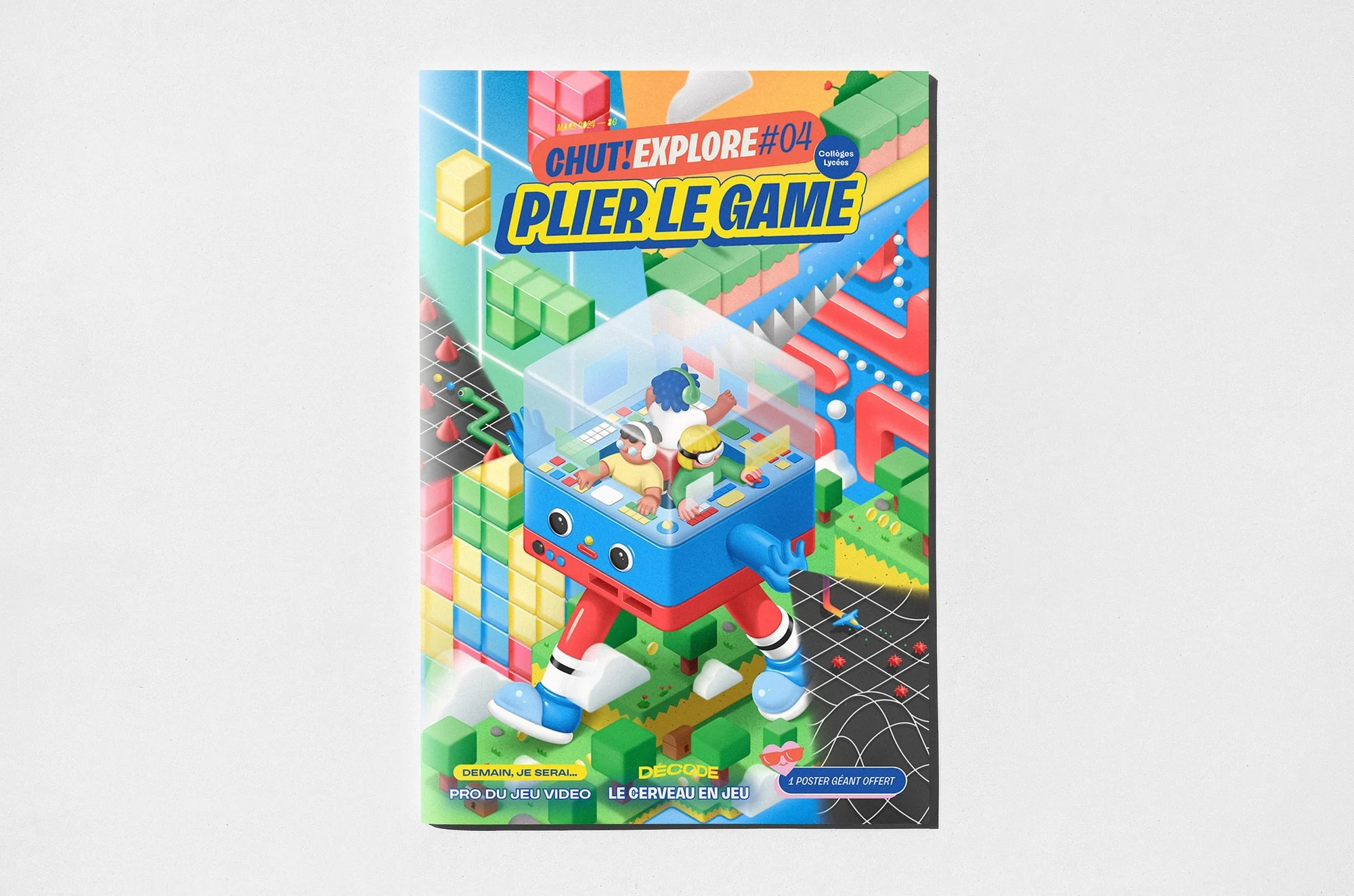 Plier Le Game, the printed cover of Chut! Explore No. 4