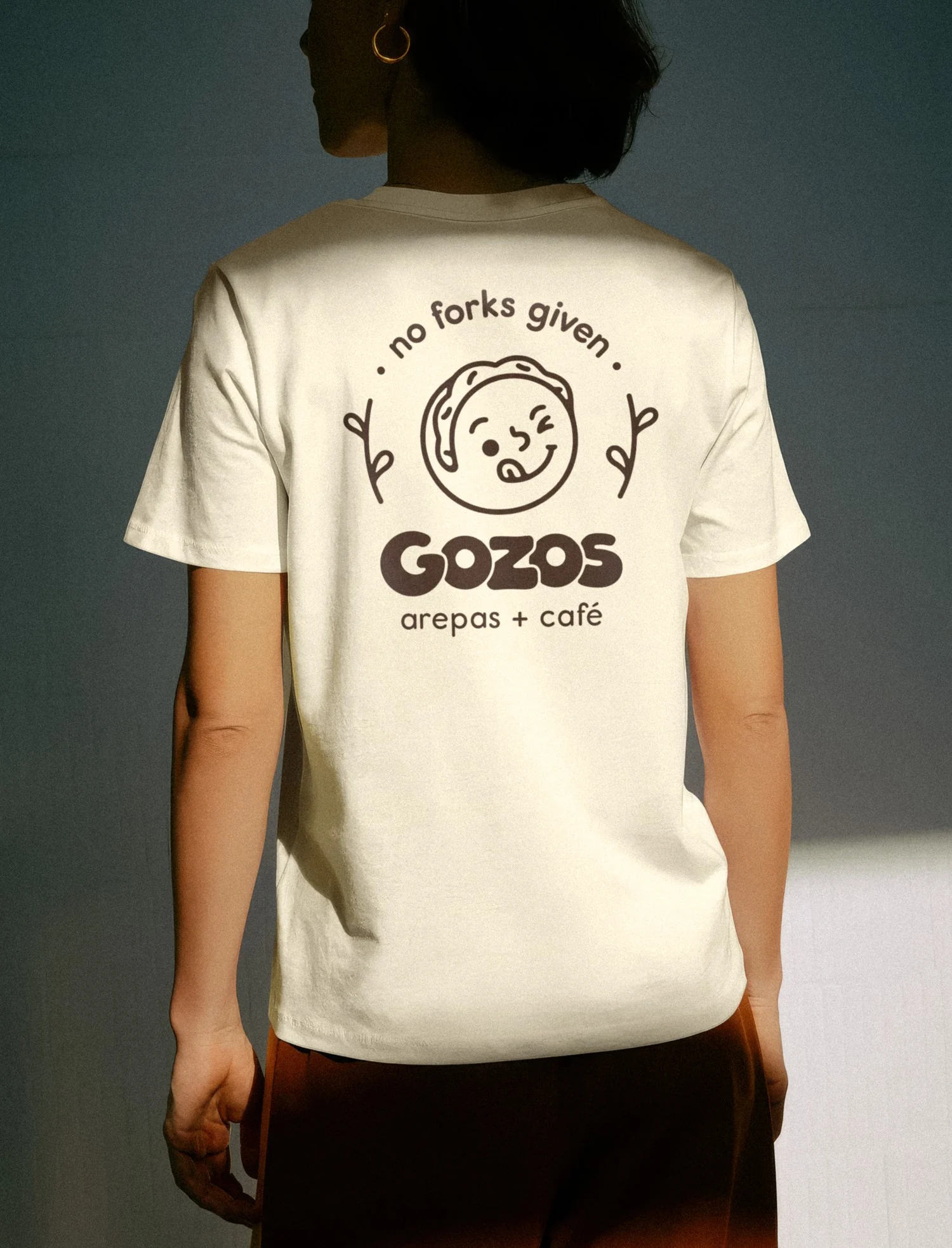 No forks given tee, back print