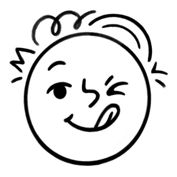 Discarded Gozos mascot &mdash; reads as generic curly hair