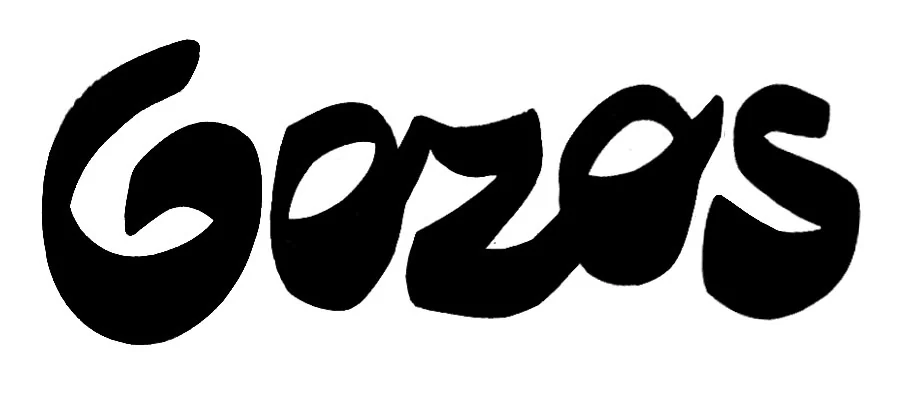 Discarded Gozos wordmark &mdash; a connected, brush-lettered script