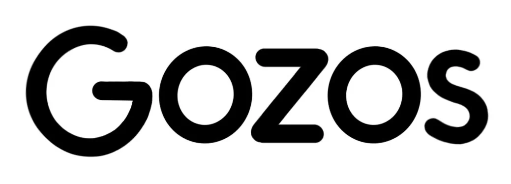 Discarded Gozos wordmark &mdash; clean geometric sans with a flat baseline