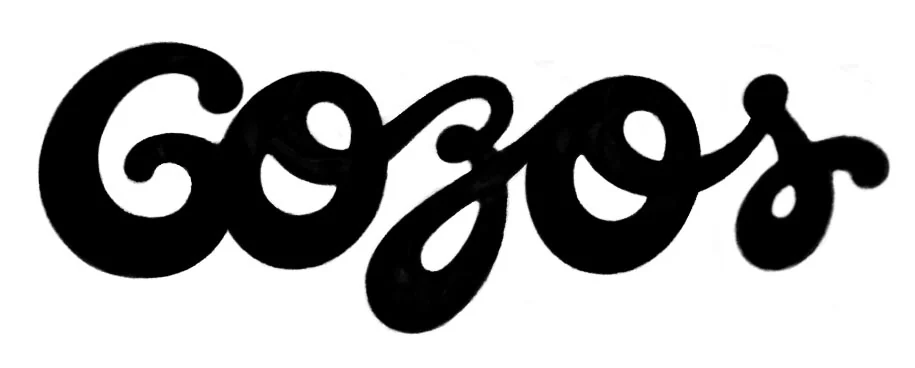 Discarded Gozos wordmark &mdash; elegant swash-heavy script