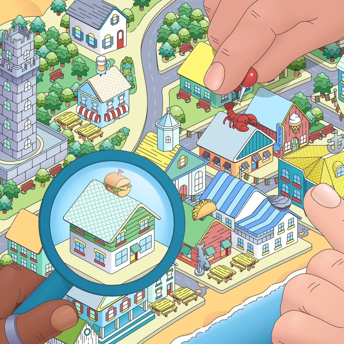 Provincetown dining guide illustration